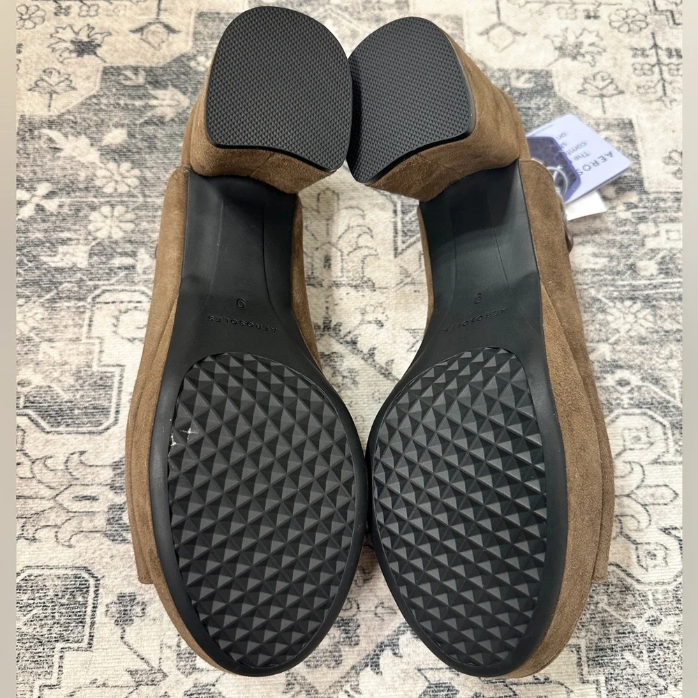 Aerosoles Style Cornelia - Comfortable Women's Platform Sandal In Brown Suede - Picture 5 of 8